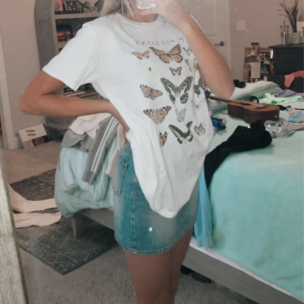 Light Wash Denim Skirt $12